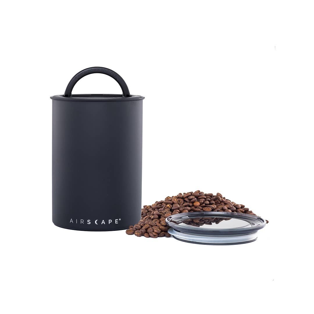 Airscape Classic Stainless Steel Canister: Charcoal - Matte Black / 7"